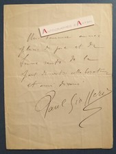 ● L.A.S Paul GIAFFERI (1879-1966) auteur dramatique et écrivain billet lettre