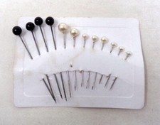 Lot de 12 Epingles à chapeau anciennes en métal et verre