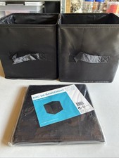 Lot 3 Bac Boîte Cube Rangement 20 Cm Dressing Maquillage Bijoux Etc 