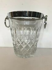 Sceau a champagne en cristal Monture en métal argenté XX siècle