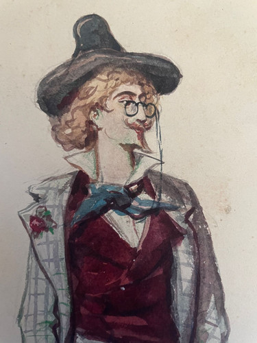 Aquarelle originale portrait - originale,,