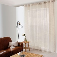 Rideau Voilage XXL Effet Lin