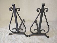 Accessoires de Cheminée anciens Chenets  24,5 x 36 cm par 37 cm de haut 