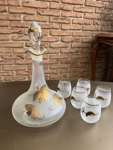 Carafe cristal avec 5 - cristal,