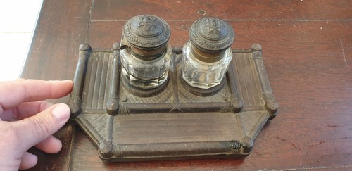 Judaica encrier ancien - judaica, en