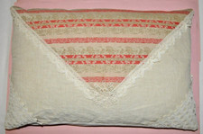 Housse Coussin rectangulaire style "chaby chic" 57 X 39 CM fait main n°4