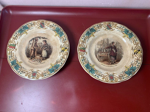 Lot anciennes assiettes - de, 2