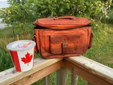 Cuir Appareil Photo Sac, Etui de Transport Pour Nikon Canon Grand Vintage Verre