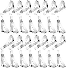 Lot de 30 pinces à nappe réglables en acier inoxydable pour nappe d'extérieur