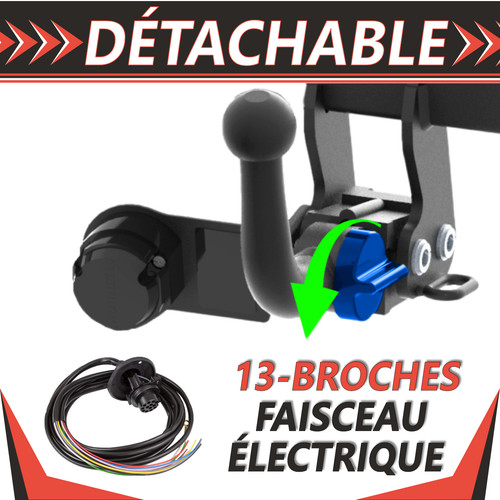 Attelage détachable pour