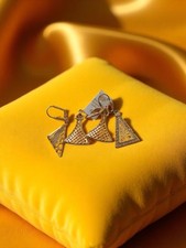 Lot de boucles d'oreilles vintage plaquées or - Style rétro pour collectionneurs