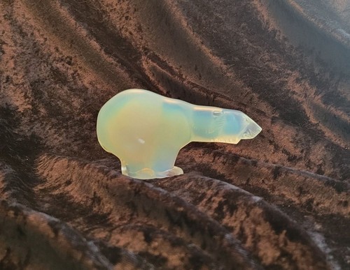 Sabino art glass polar bear - art,