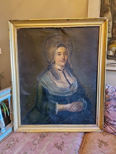 Peinture ancienne portrait - ancienne,,