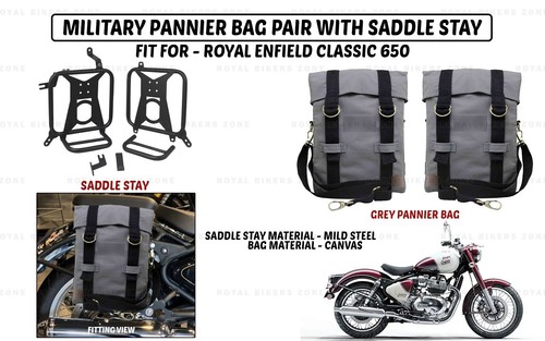 Sacoche militaire grise paire - sacoche,