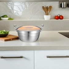 Pot Ergonomique avec Couvercle Bois Cuisinière Gaz et Induction Compatible Pot