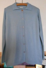 Veste gilet tricot femme - marque 3 suisses, T34-36 (40 mesure), Bleu clair