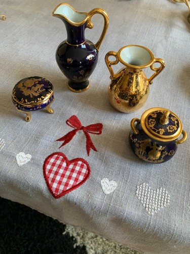 Limoges bleu cobalt or - bleu,