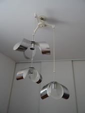 Lustre Grande Suspension "Flower" en cascade Acier an 70