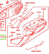 COUVERCLE D'ENGRENAGE COMPLET KYMCO DOWNTOWN 350 1134A-ACD5-E00-JBP OEM