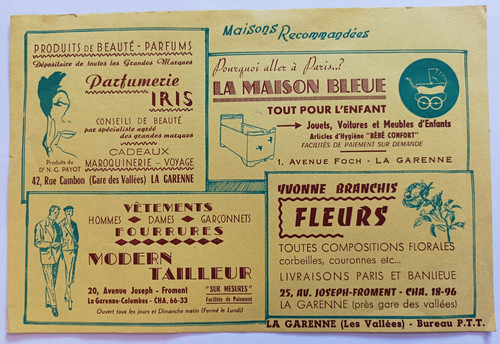 Ancien buvard - ancien,