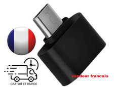 Mini Adaptateur USB Type C Male vers USB 3.0 Femelle OTG Universel Noir