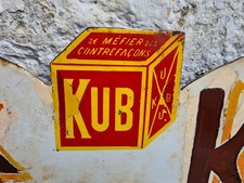 Ancienne plaque  émaillée Tramway PARIS Bouillon Kub 1911, Restauration, 