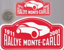 Autocollant C24auto. RALLYE MONTE CARLO 90 ans . 1911 - 2001. Lot de 2
