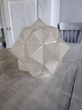 Ancien Globe en verre forme étoile building, lampe applique plafonnier Art Déco