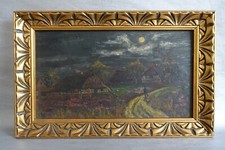 Bernhard Kuhlmann (1909-1998) Huile sur papier "Mühle am Wall" Bremen