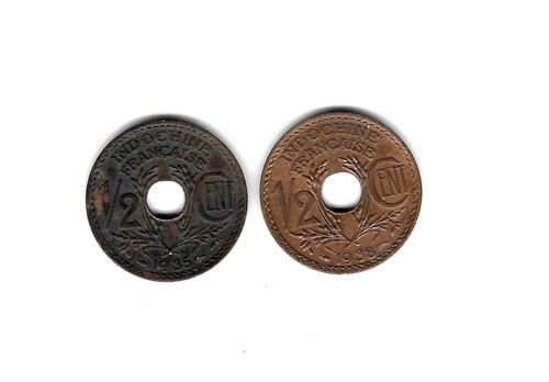 Lot monnaies 1 2 - lot,