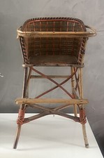 Ancienne Chaise Haute Pour Poupée, Jouet Ancien