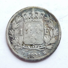 LOUIS XVIII 1 franc 1824 W