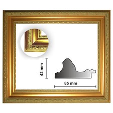 Baroque or cadre décoré