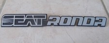Antique SEAT RONDA monogram emblem badge sign car old automobile vintage 1980s