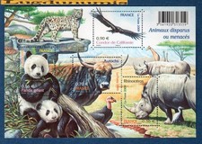France Bloc N°128 Animaux Disparus ou menacés Neuf Luxe