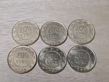 italie, 6 pièces de 200 Lires