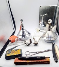 Mallette Vintage de Barbier/Coiffeur – Ensemble Complet d’Outils Professionnels