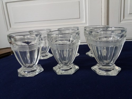 Lot verres en cristal - 6,