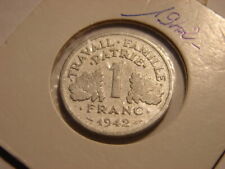 FRANCE . 1 FRANC FRANCISQUE LOURDE 1942.