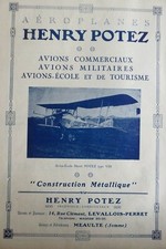 1924 PUB AEROPLANE HENRY POTEZ