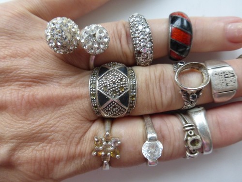 Lot bagues argent - lot,