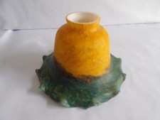 Tulipe en Pate de Verre.  Orange/Verte     Neuf.