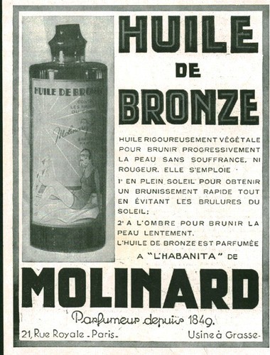 Publicité ancienne huile - , de