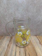 Pichet vintage en verre décor