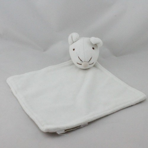 Doudou plat souris blanche