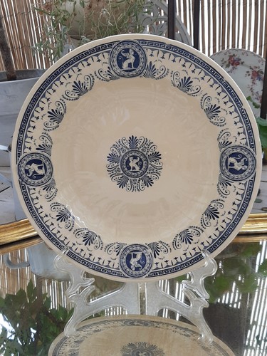 Plat gien xix ème décor - plat,