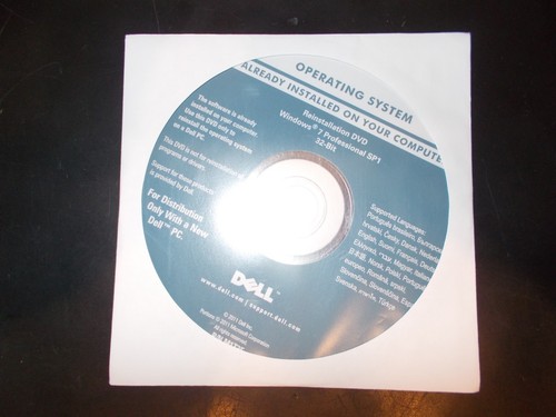 Dvd dell réinstallation - dvd,