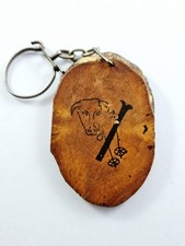 PORTE-CLES - Syndicat d'Initiatives LAGUIOLE en ROUERGUE Vintage Bois 1960s