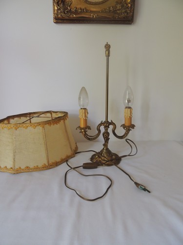 Ancienne pied lampe - lampe, bouillotte
