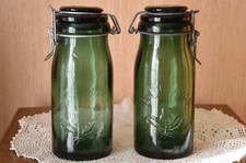 2 anciens bocaux en verre "La